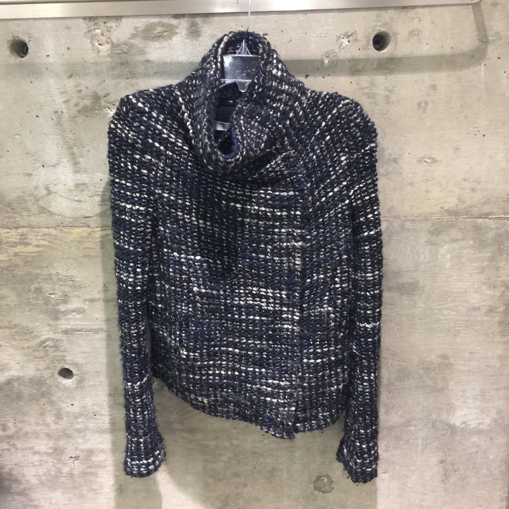 NWT IRO knit zip up moto jacket size 38